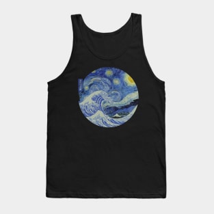 Great wave with Starry night Tank Top